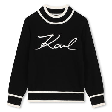 KARL LAGERFELD Sweter para niño y adolescente negro